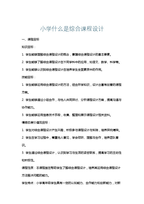 小学什么是综合课程设计