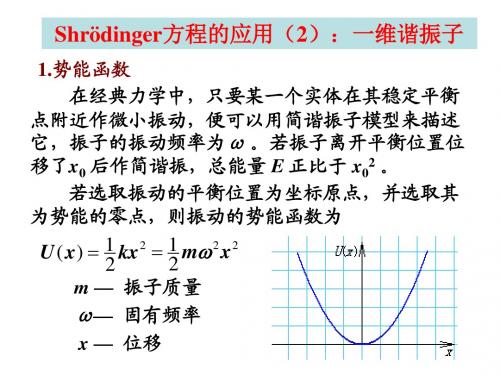 量子物理2_Schroedinger方程及其应用(谐振子)