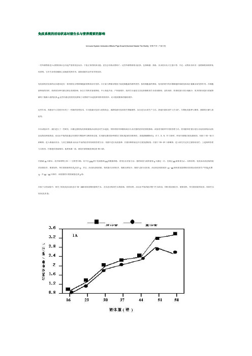 免疫系统的活动状态对猪生长与营养需要的影响