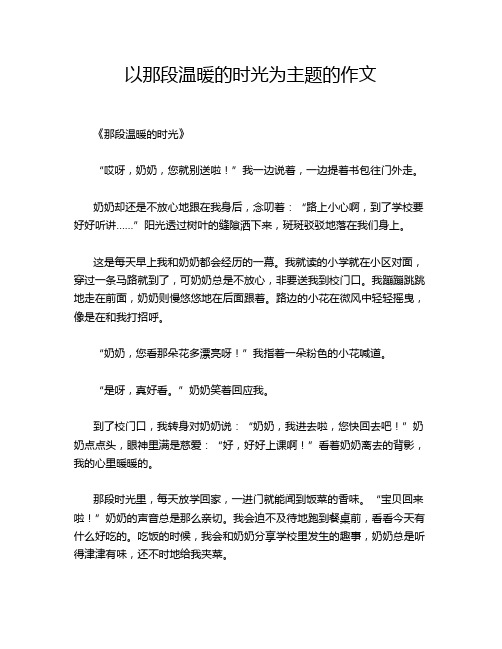 以那段温暖的时光为主题的作文