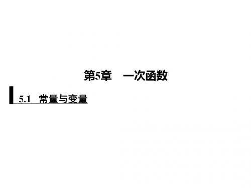 2019秋浙教版八年级数学上册课件：5.1 常量与变量(共19张PPT) (1)