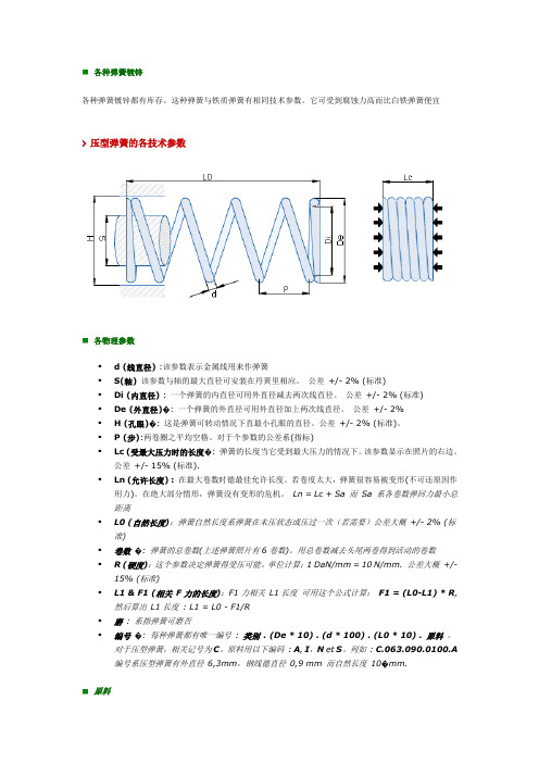 弹簧参数