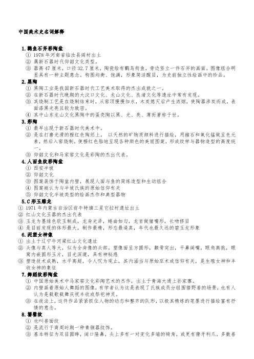 考研中国美术史名词解释复习全