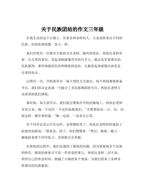 关于民族团结的作文三年级