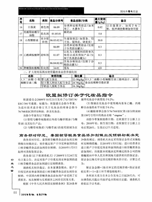 商务部对印尼、泰国核苷酸类食品添加剂做出反倾销初裁决定