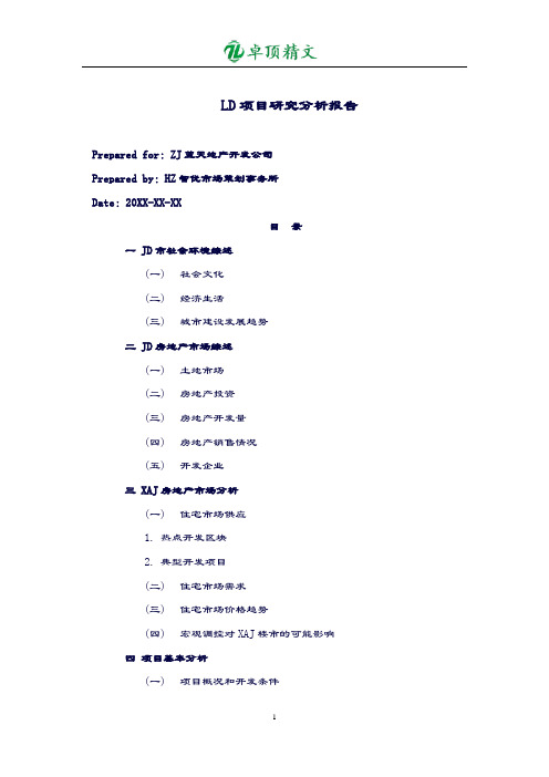 卓顶精文-2019年最新项目分析报告