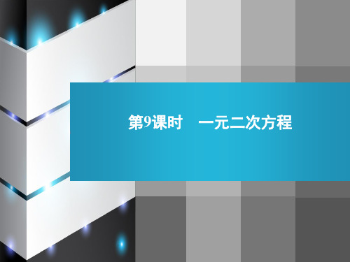 初中数学精品课件：初三总复习9课时一元二次方程