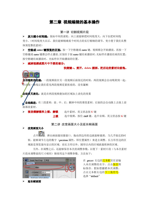 视频剪辑基本操作