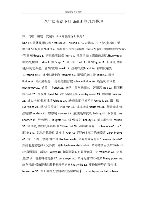 八年级英语下册Unit 8单词表整理
