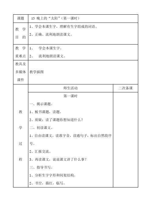 15 晚上的太阳(1)