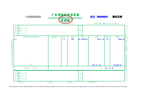 模拟增值税专用发票和银行支票样式