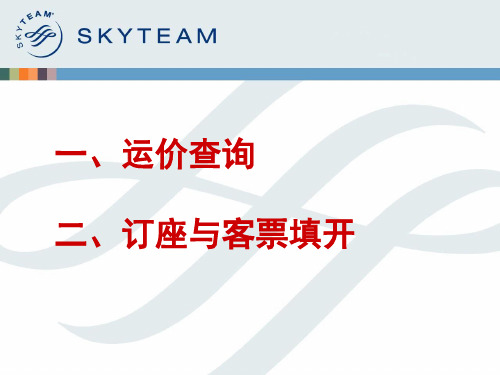 国际电子客票填开流程SkyTeam