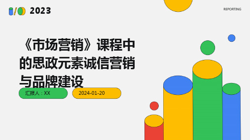 《市场营销》课程中的思政元素诚信营销与品牌建设