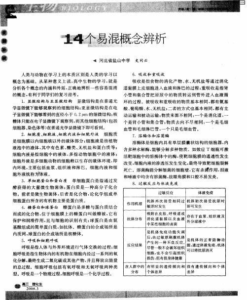 14个易混概念辨析