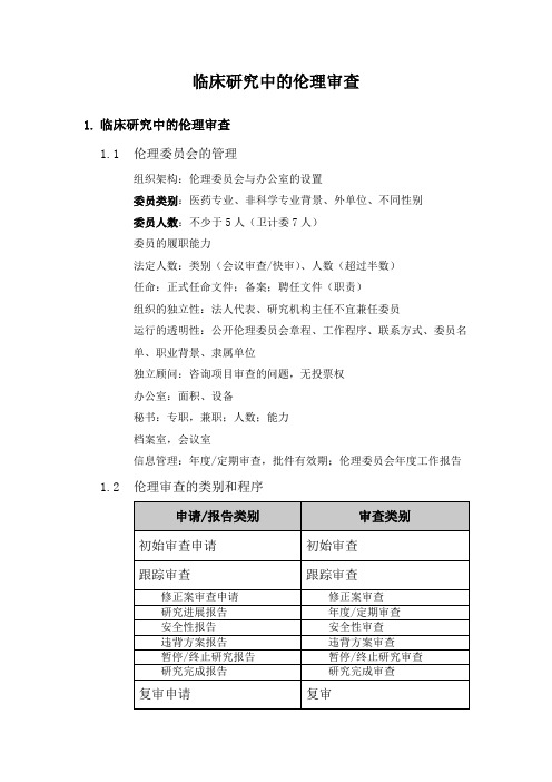 临床研究中的伦理审查