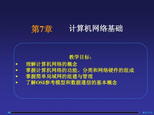 计算机文化基础PPT课件_第7章_计算机网络基础