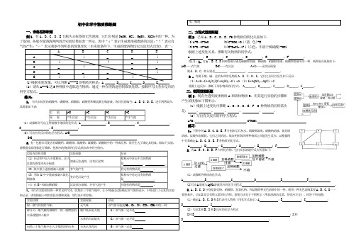 初中化学物质推断题训练大全