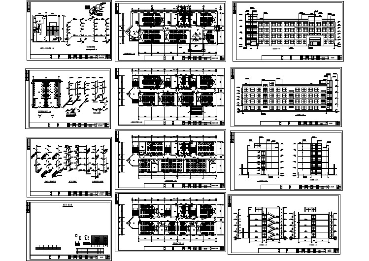 常州某地区学校教学楼给排水设计cad图纸