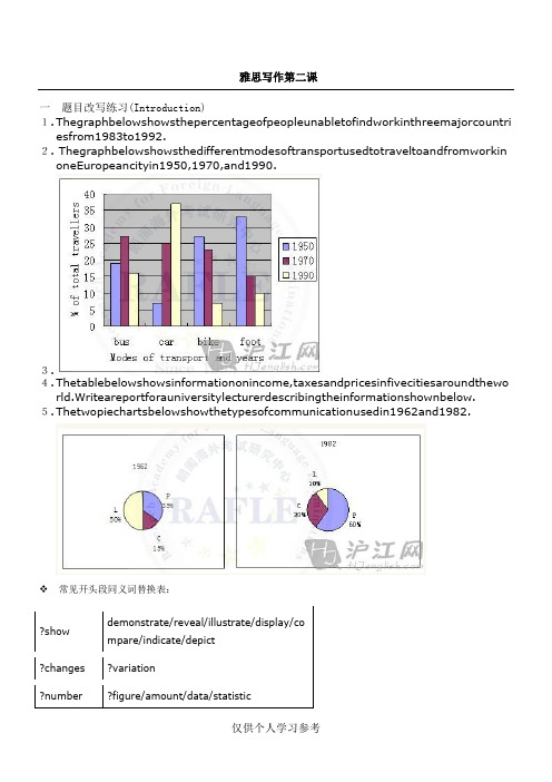 雅思写作第二课 task1普通图表