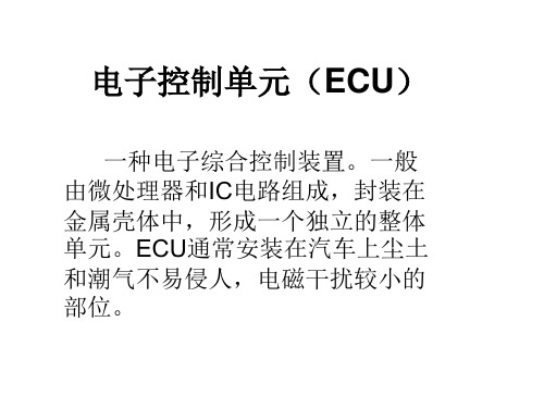 电子控制单元(ECU