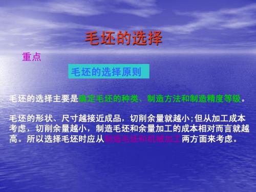 项目二零件的工艺分析-毛坯的选择