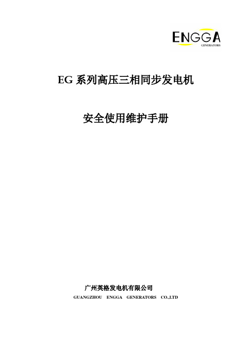 EG系列高压发电机安装使用维护手册