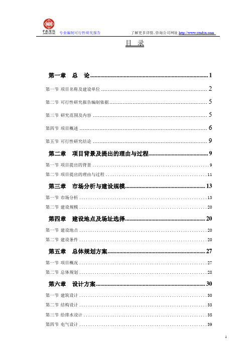 北方海岛国际度假村可行性研究报告