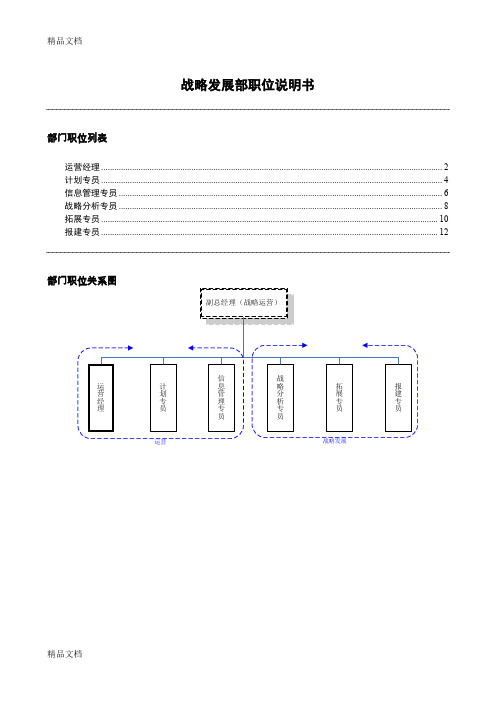 (整理)战略发展部岗位职责