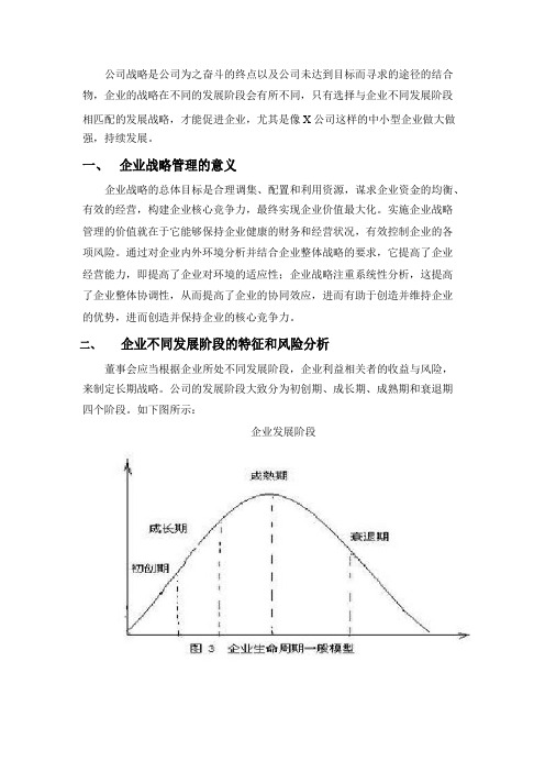 不同发展阶段企业战略重心