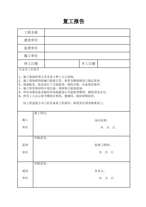 (完整版)复工报告