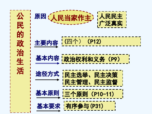 高一政治期中考复习_必修2_政_治_生_活