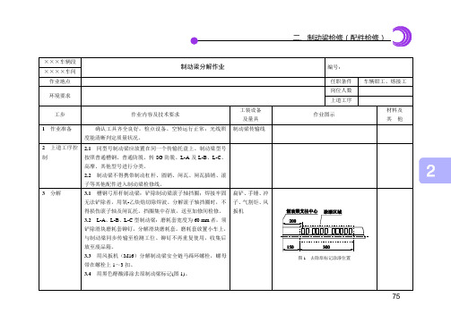 段修作业规范2  制动梁检修