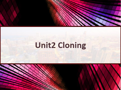 【BOOK8】Unit2 Cloning 届高三英语一轮复习基础知识(人教版选修8) PPT