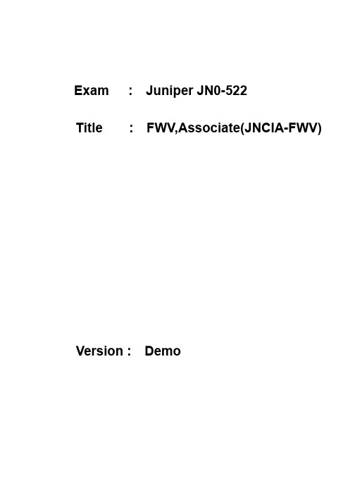 Exam1pass JN0-522 exam braindumps free download