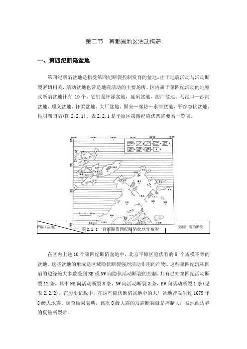 第二节 首都圈地区活动构造 一、第四纪断陷盆地