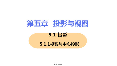 新北师大版九年级上册初中数学 5-1-1投影与中心投影 教学课件