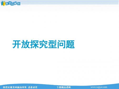 2014中考题型专讲专练:专题 开放探究型问题