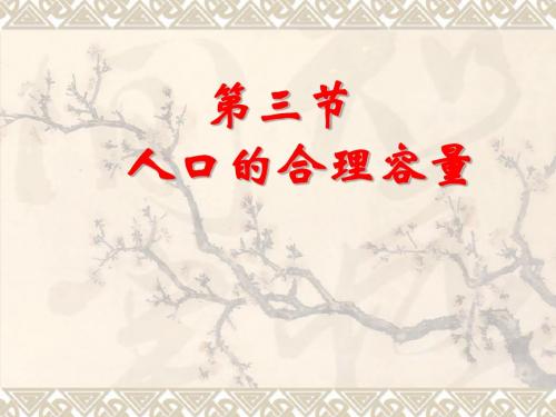 1.3人口的合理容量