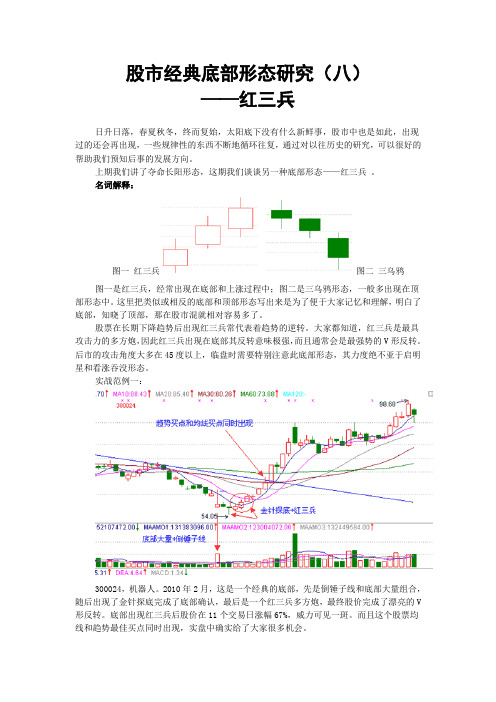 股市景点底部形态研究(八)——红三兵.