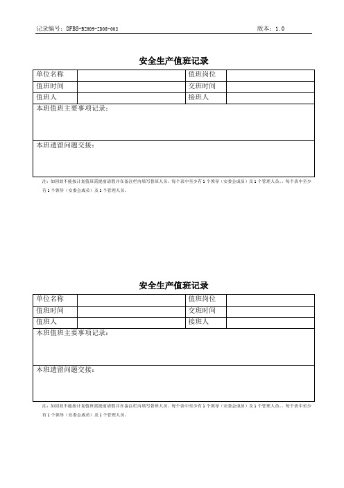 9.2.2安全值班记录