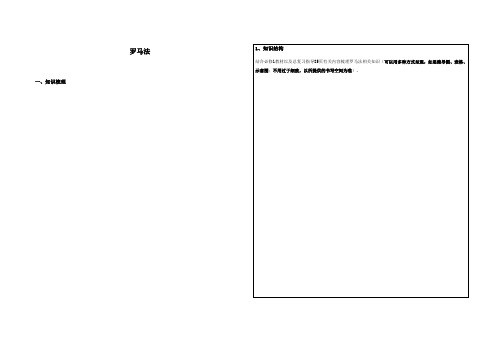 高三历史一轮复习学案设计：罗马法(有答案)