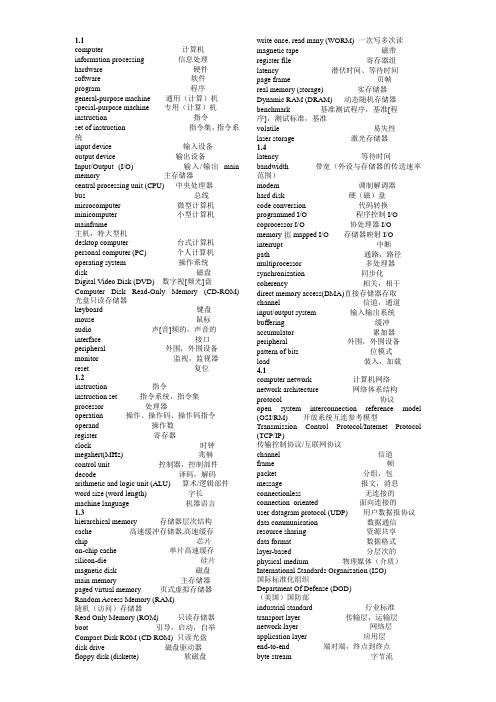 计算机专业英语单词