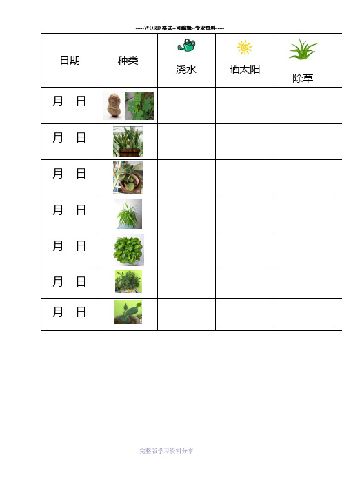 种植园地记录表