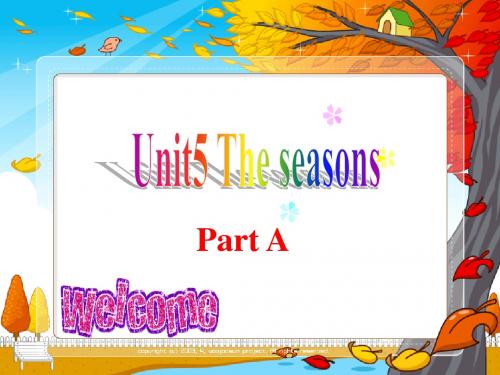 小学牛津英语6b Unit 5 The seasons(part A)