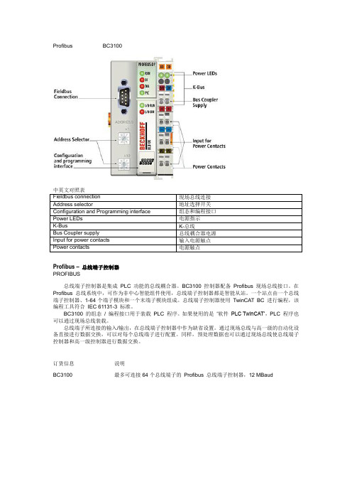 倍福模块选型