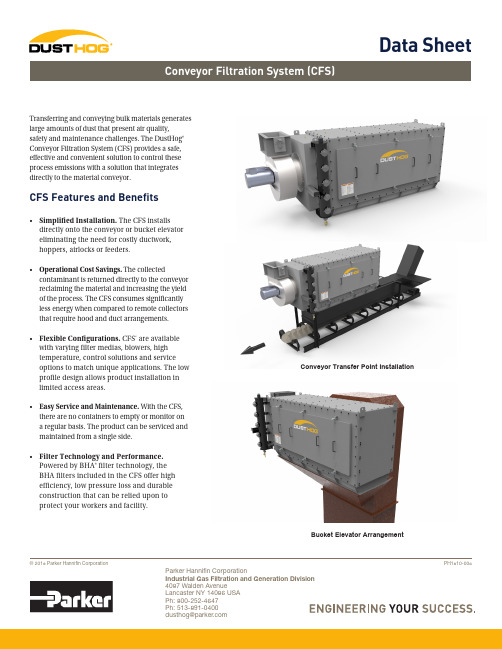 Parker Hannifin 传统型筛子系统数据手册说明书