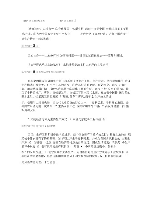 高中历史必修二会考知识点精华版