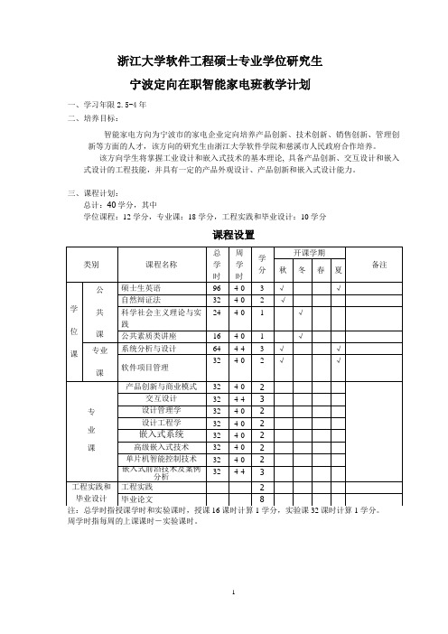 浙江大学软件工程硕士专业学位研究生-浙江大学软件学院