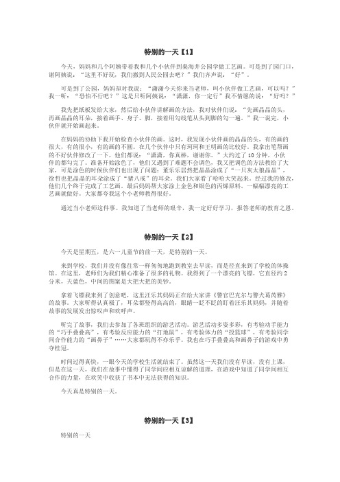 特别的一天作文