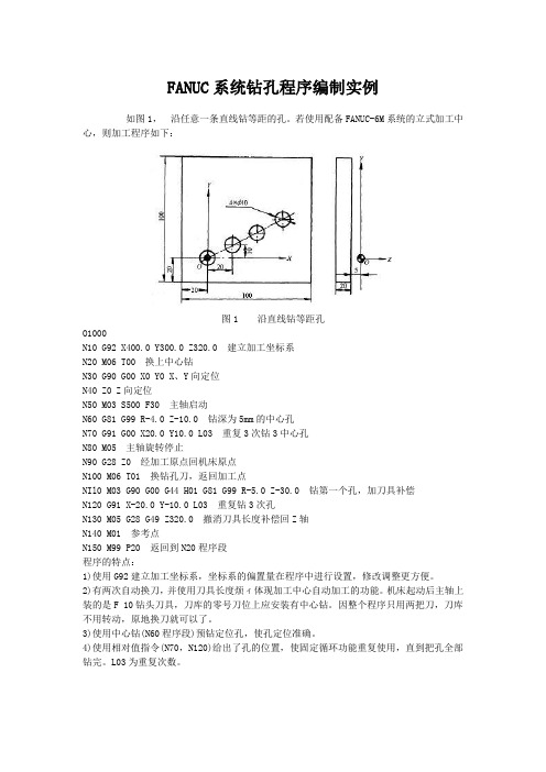 FANUC系统钻孔程序编制实例